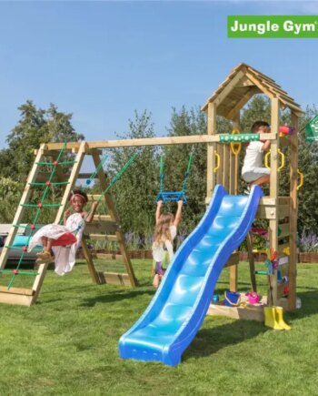 Jungle Gym Cocoon Legetårn Komplet Inkl Klatremodul Blå Rutschebane 804 071c2b - Jungle Gym Gyngestativer  - 5705858710112