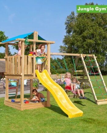 Jungle Gym Hut Legetårn Komplet Inkl Climb Module Xtra Ekskl Rutschebane 804 282cb - Jungle Gym Gyngestativer  - 5705858715117