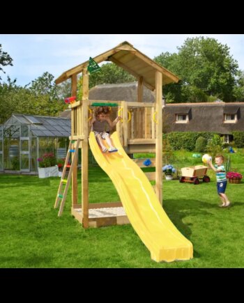 Jungle Gym Sierra Legetårn Komplet Inkl Gul Rutschebane 804 291gu - Jungle Gym Gyngestativer  - 5705858721767