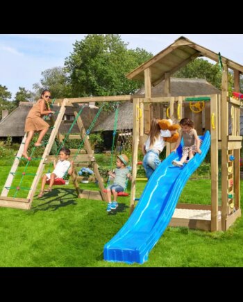 Legetårn Komplet Jungle Gym Chalet Inkl Climb Module Tra Rutschebane 804 432cx - Jungle Gym Gyngestativer  - 5705858721873
