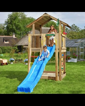 Legetårn Komplet Jungle Gym Chalet Inkl Rutschebane 804 432 - Jungle Gym Gyngestativer  - 5705858721866