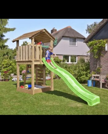 Grøn Legetårn Komplet Jungle Gym Cottage Inkl Rutschebane - Jungle Gym Gyngestativer  - 5705858722061