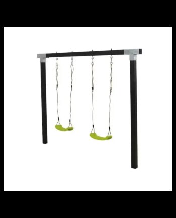 Sort Plus Cubic Gyngestativ Inkl Lime Gyngesæder - Plus A/s Gyngestativer  - 5703393726728